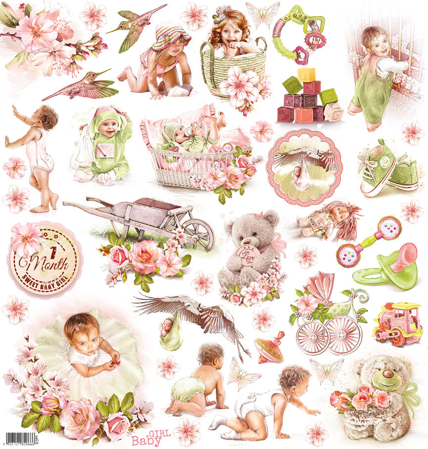 MyCRAFtime - Baby Girl - klippeark 0602