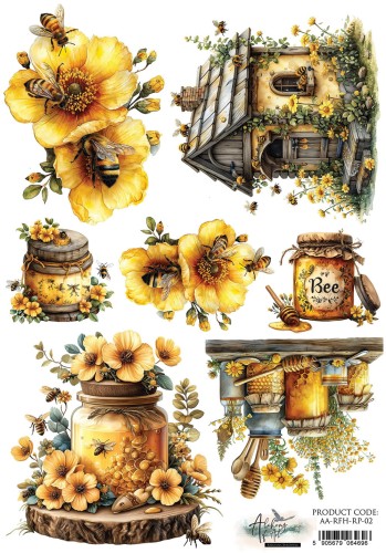 AlchemyOfArt - Rispapir A4 - Solsikker