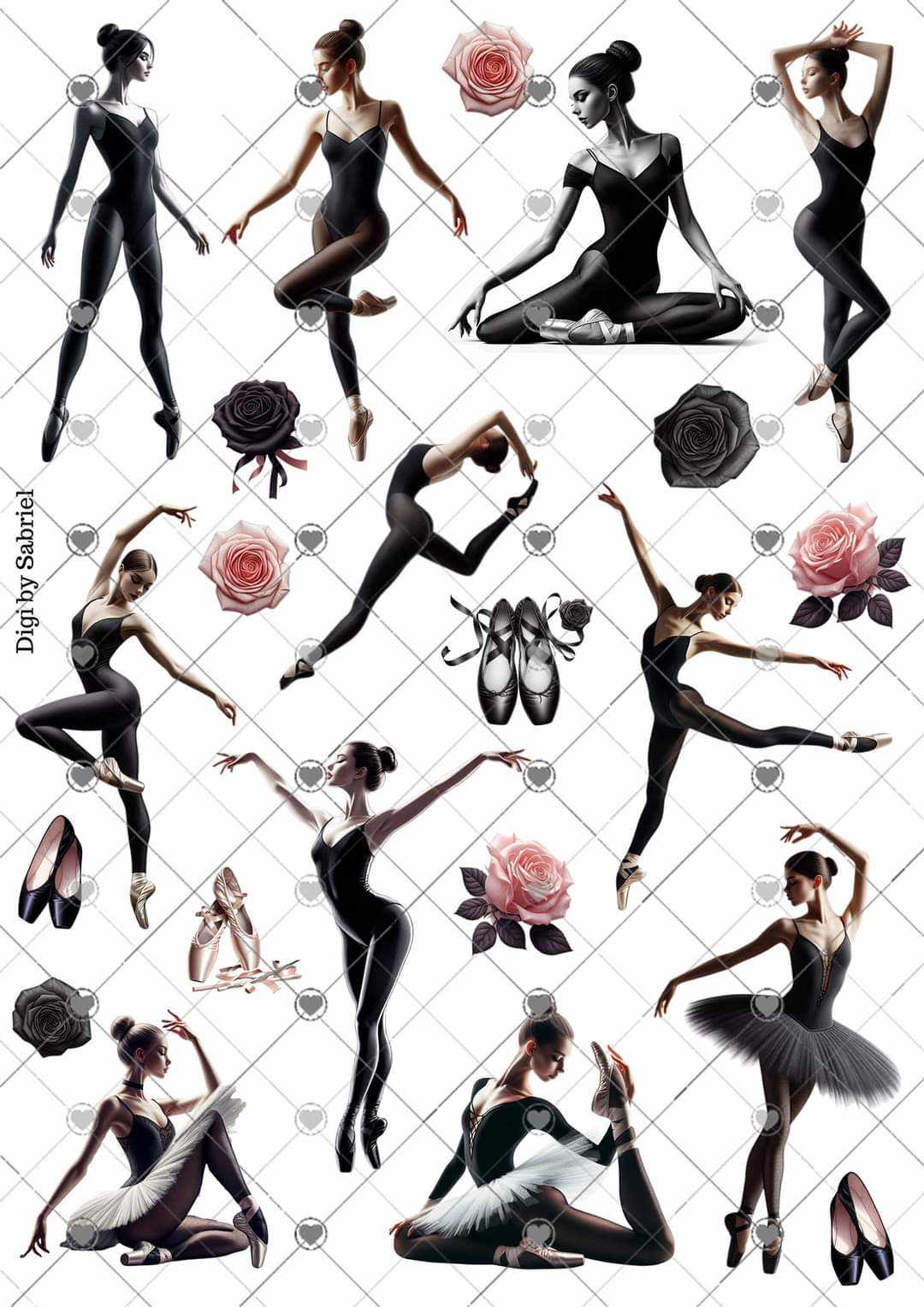 Utklipsark A4 -Ballerina