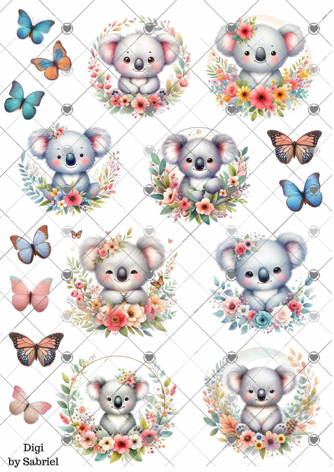 Utklipsark A4 - Koala