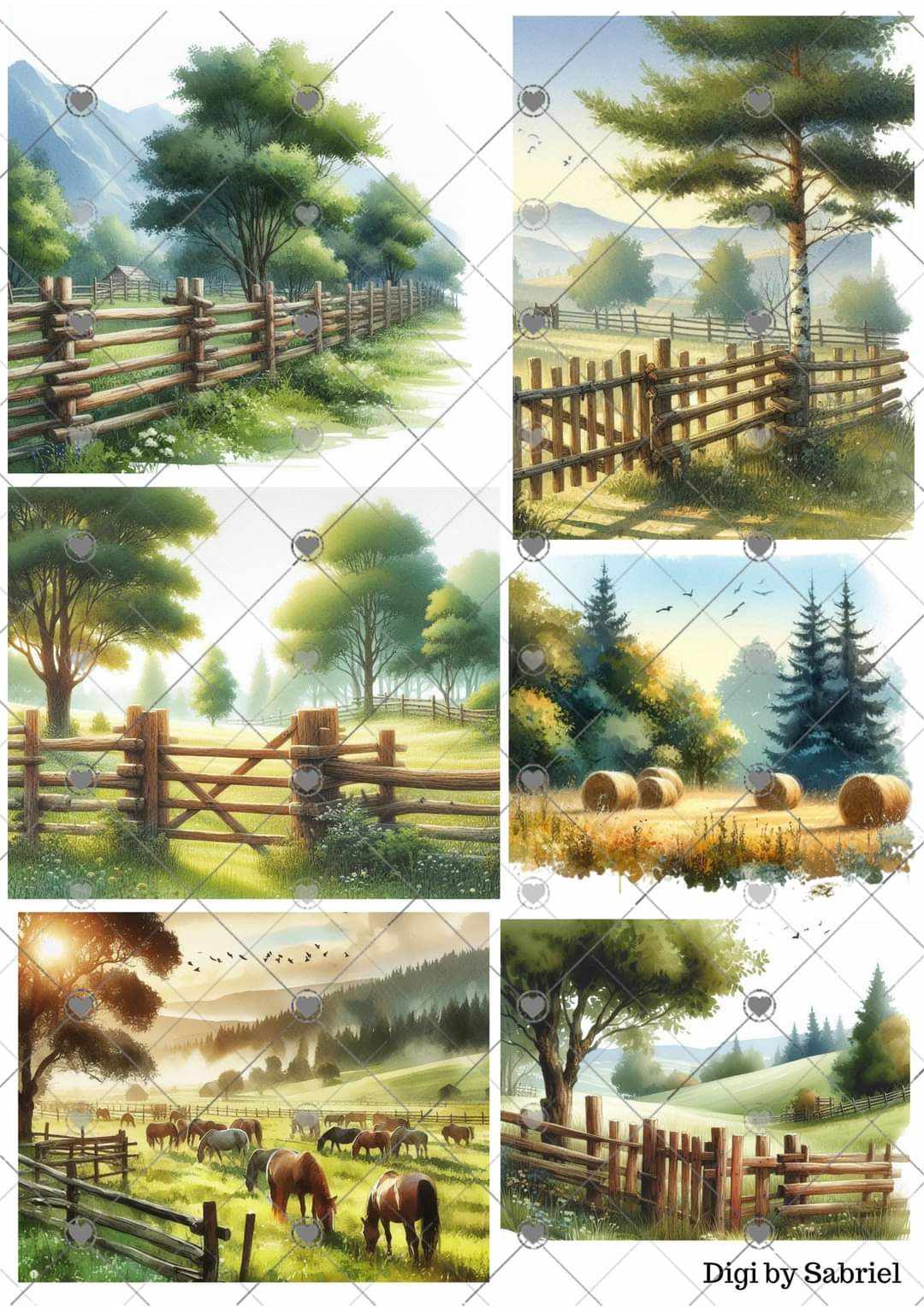 Utklipsark A4 -Farm 04