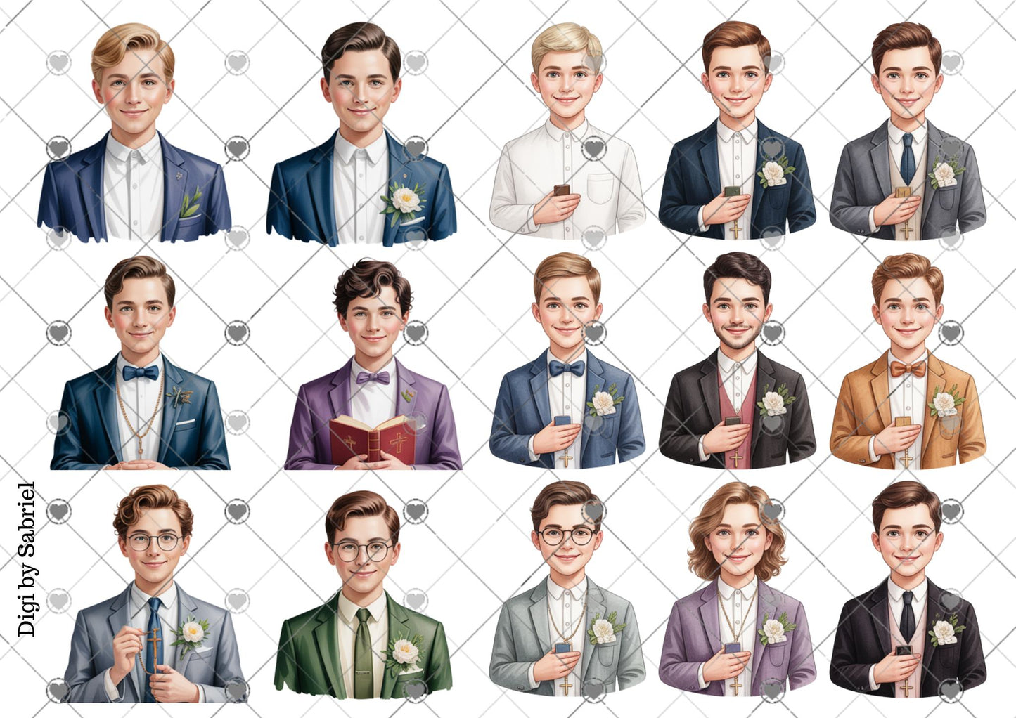 Utklipsark A4 - Konfirmanter 1