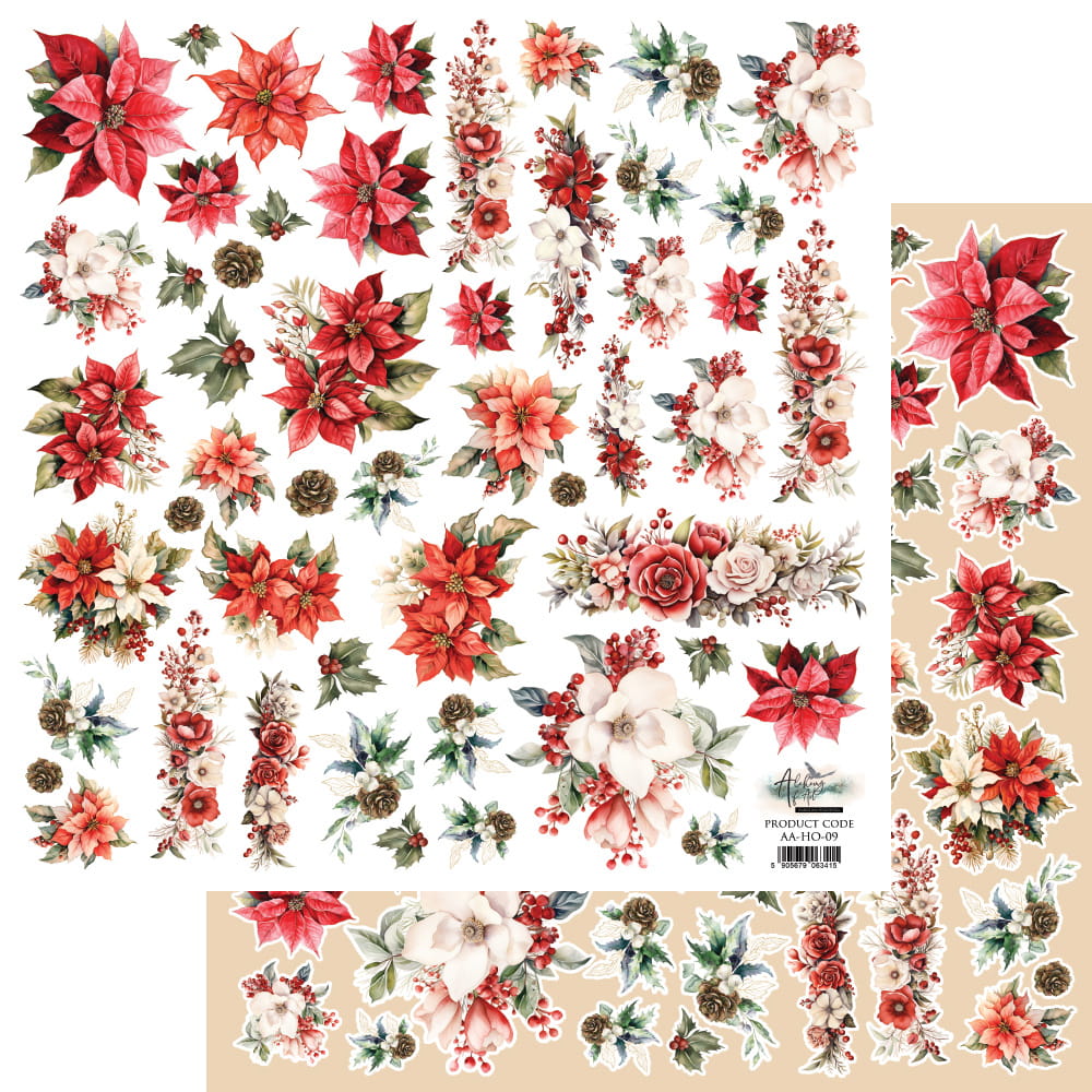 AlchemyOfArt - Ho Ho Ho- blomster ark 12x12"