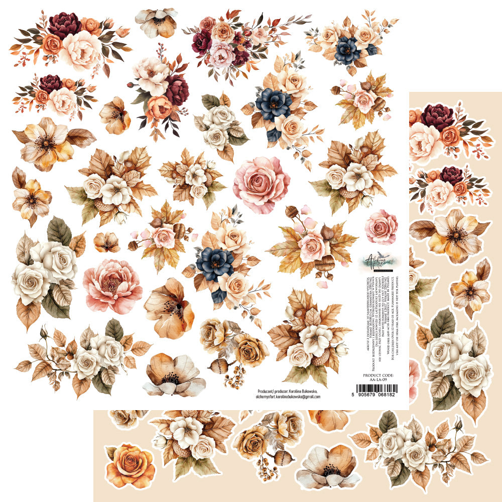 AlchemyOfArt - Lovely Autumn - blomster 12x12"