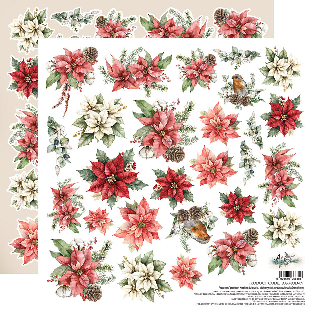 AlchemyOfArt - The magic of desember - blomster 12x12"