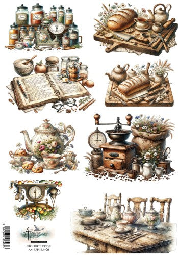 AlchemyOfArt - Rispapir A4 - Recipe for happiness kjøkken