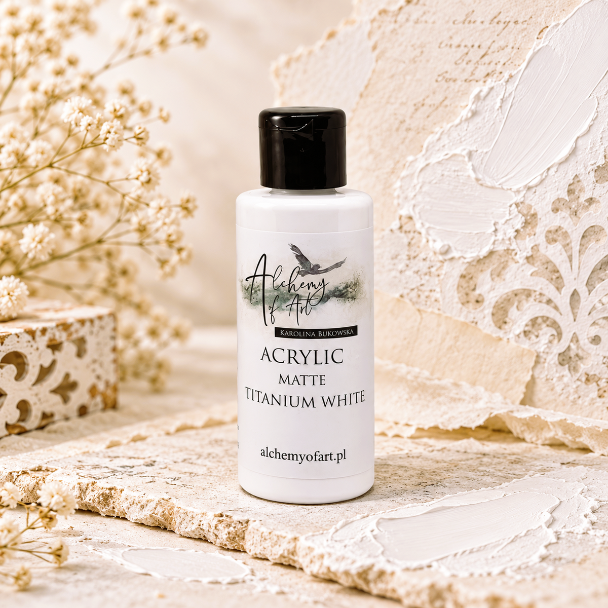 Alchemy of Art – Matt akrylmaling Titanium White 60ml