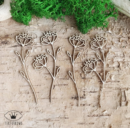 Chipboard - Blomster 4