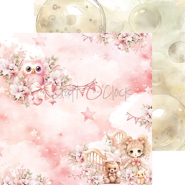 Craft o`clock - Girl & Curl 8x8"mix