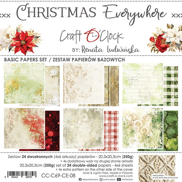 Craft o`clock - Christmas Everywhere 8x8" basic