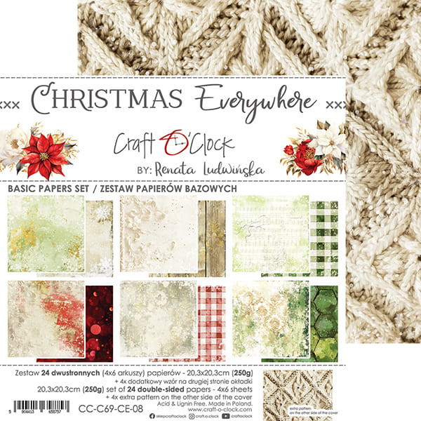 Craft o`clock - Christmas Everywhere 8x8" basic