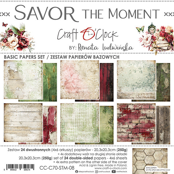 Craft o`clock - Savor the moments 8x8" basic