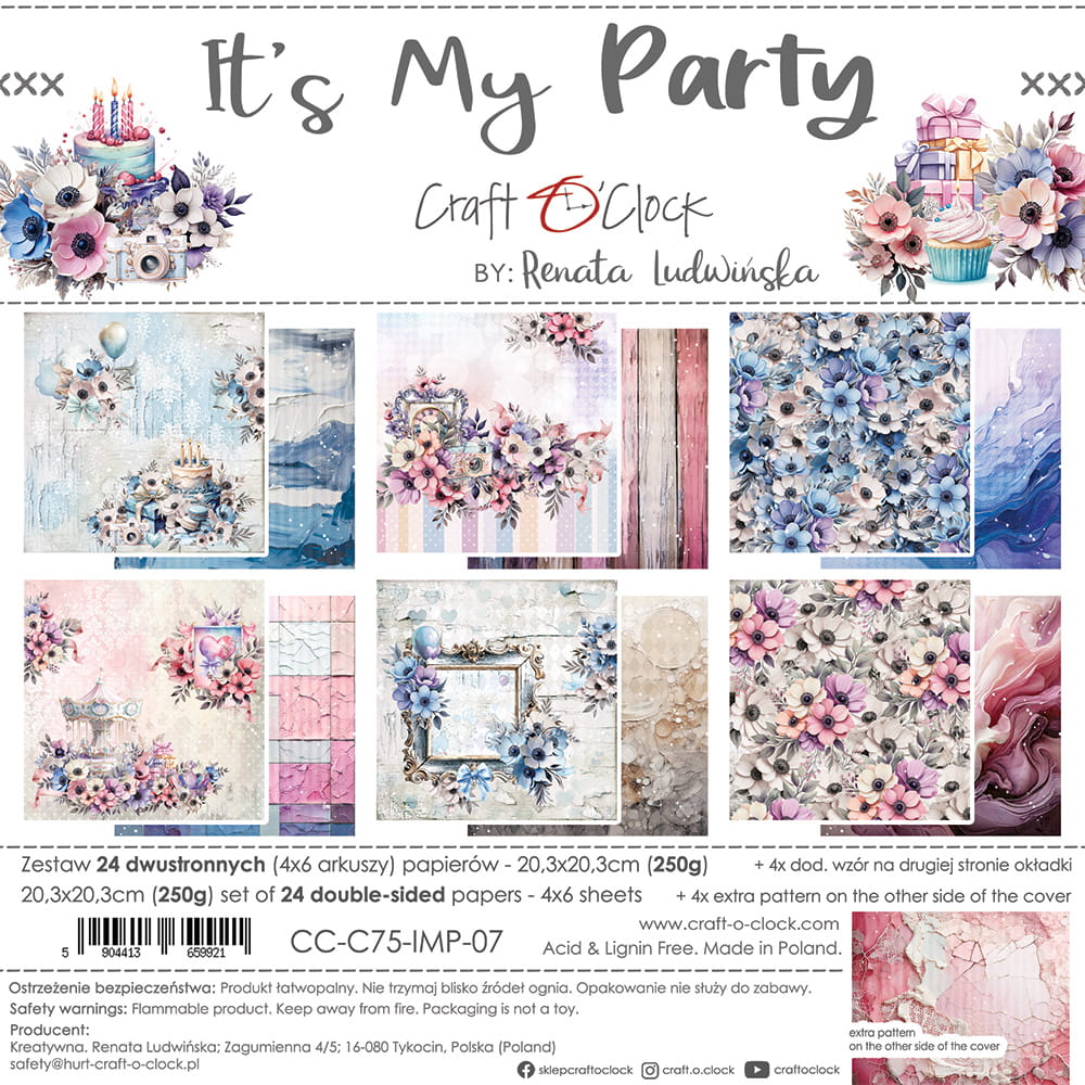 Craft o `clock - It`s my party 8x8" - mix