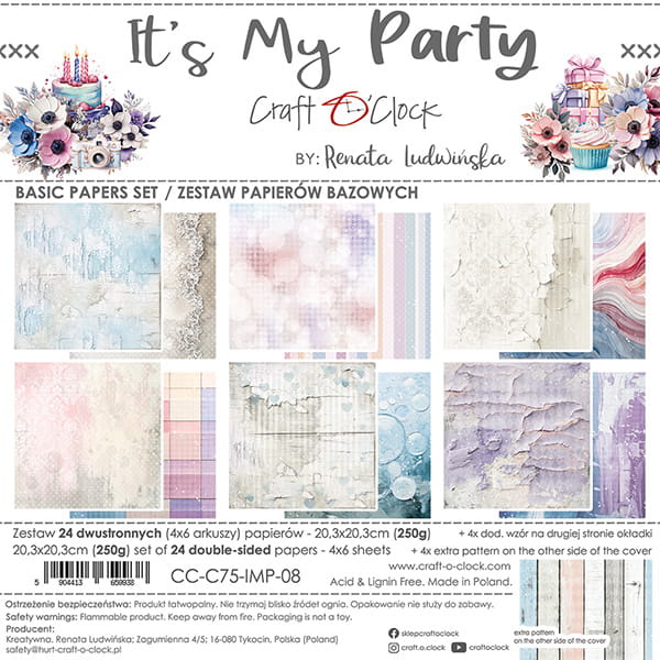 Craft o `clock - It`s my party 8x8" - mix