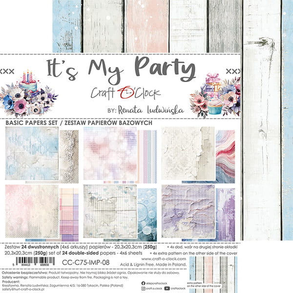 Craft o `clock - It`s my party 8x8" - baseark