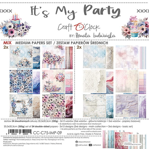 Craft o `clock - It`s my party 8x8" - mix
