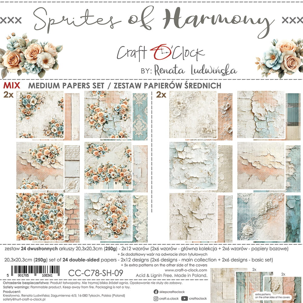 Craft o`clock - Sprites of harmony -8x8" mix