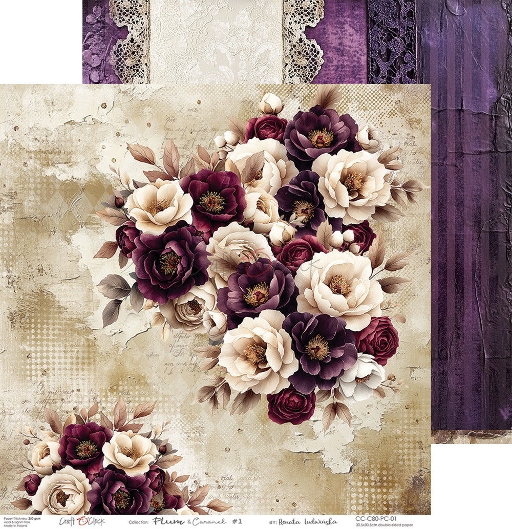Craft o `clock - Plum & Caramel 12x12"