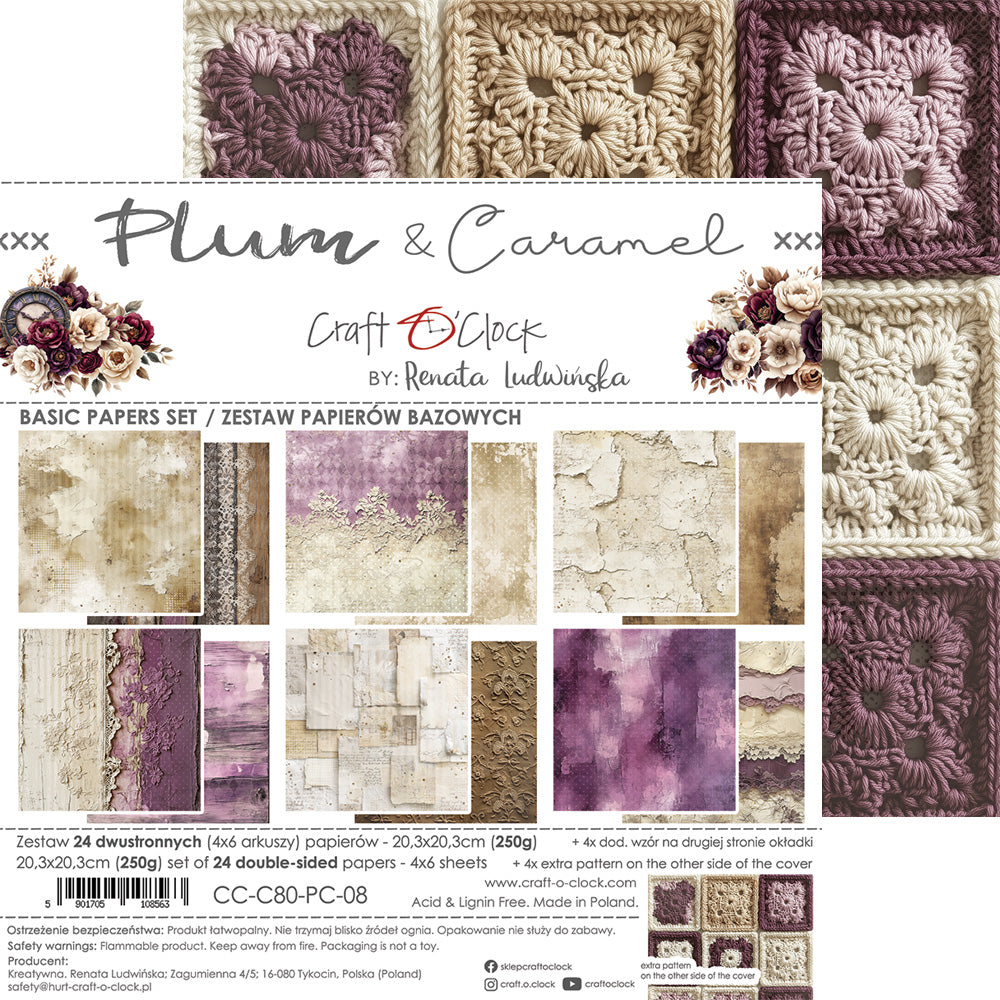Craft o `clock - Plum & Caramel 8x8" mix
