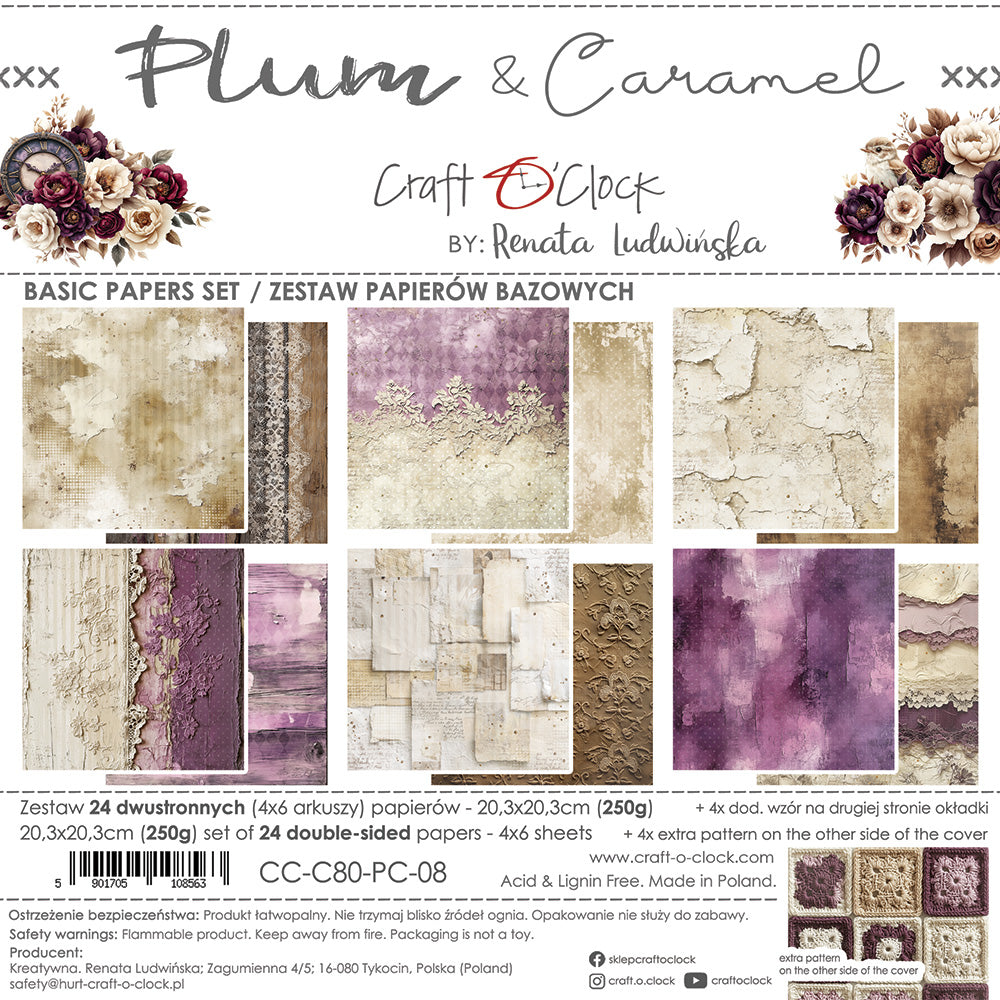 Craft o `clock - Plum & Caramel 8x8" mix
