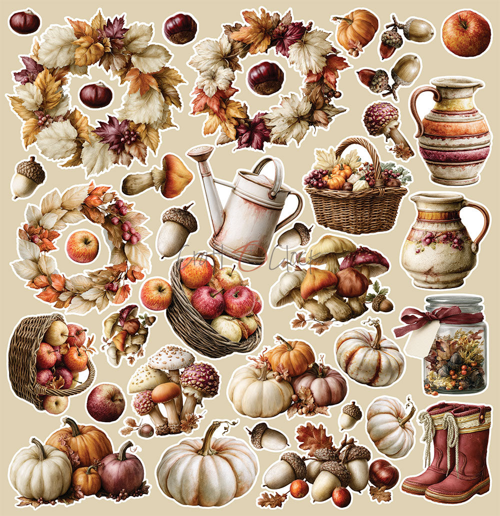 Craft o`clock - Shades of nature - flowers klippeblokk