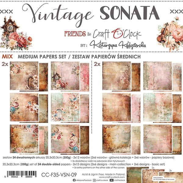 Craft o`clock - Vintage Sonata 8x8" - mix