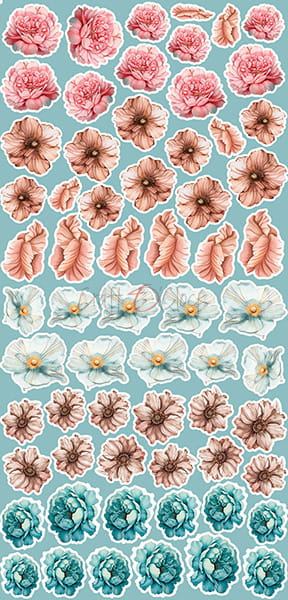 Craft o`clock - Vintage Sonata- klippebok flowers
