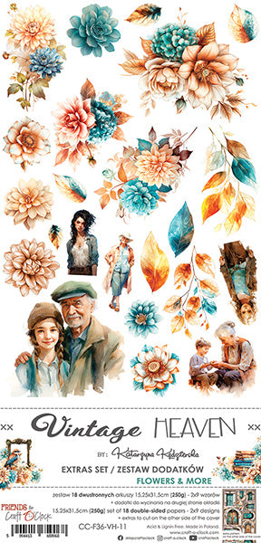 Craft o`clock - Vintage Heaven - klippebok Flowers