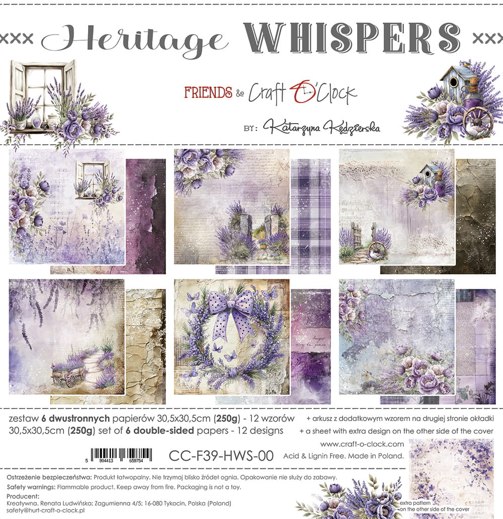 Craft o `clock - Heritage Whisper 8x8" - mix