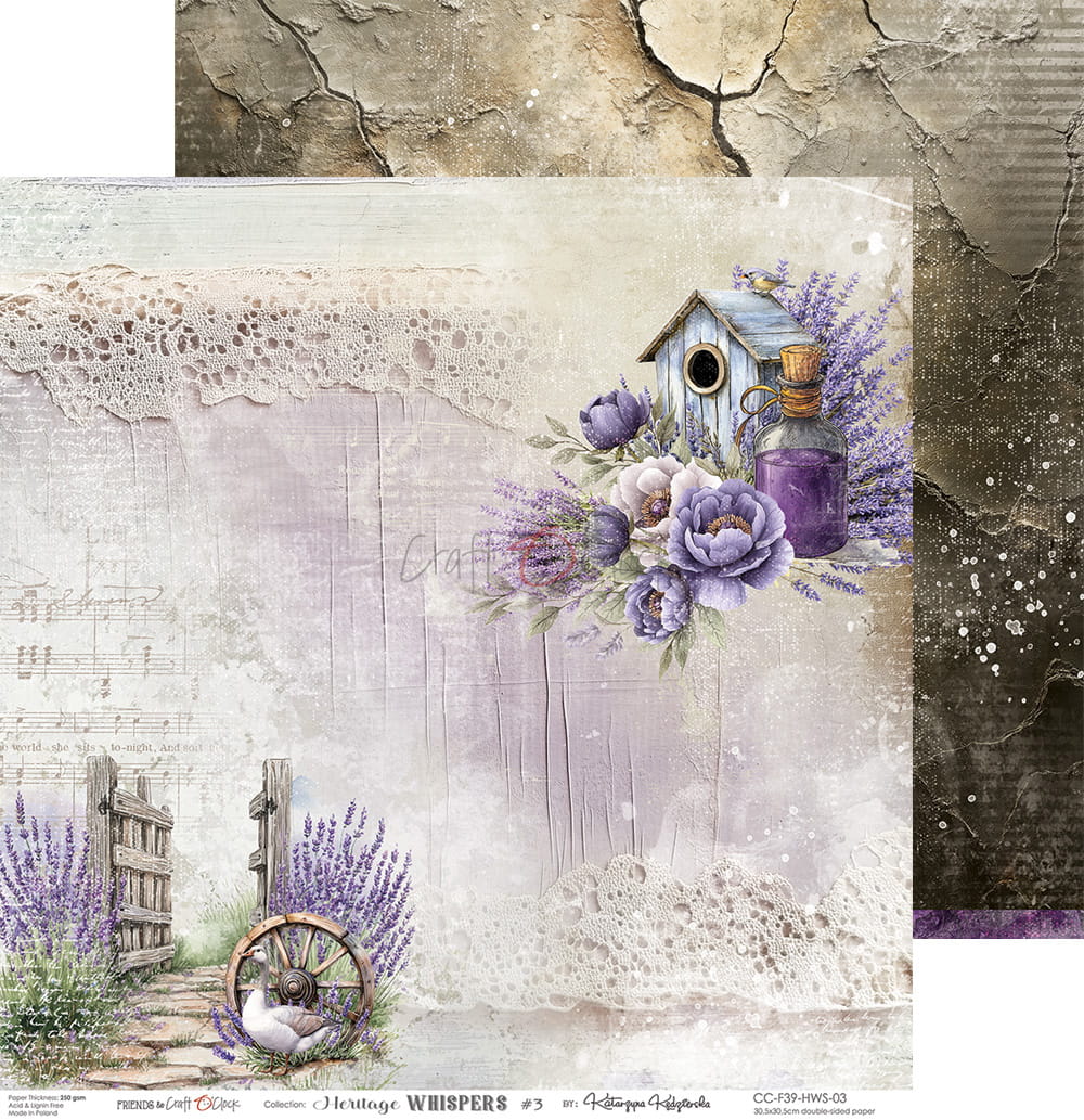 Craft o `clock -Heritage Whisper 6X6"