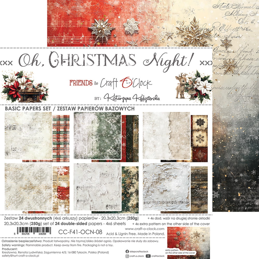 Craft o`clock - Oh Christmas Night - 8x8" mix