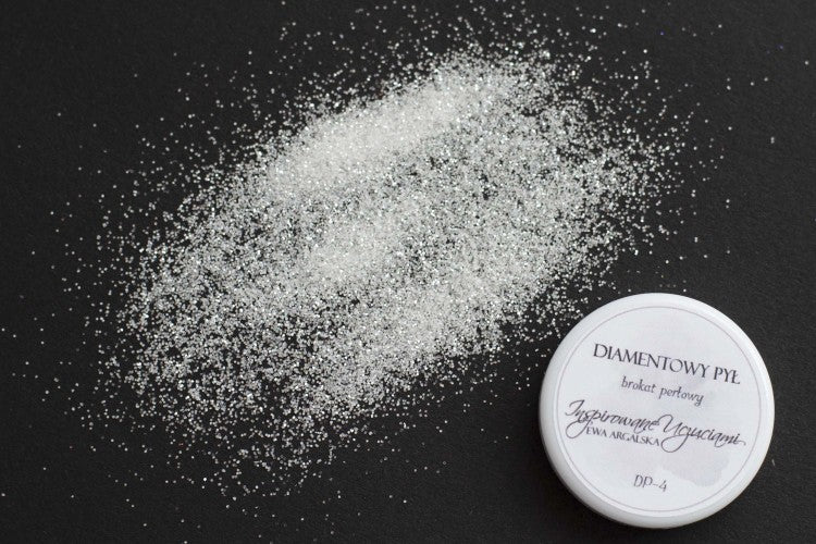 Diamant glitterstøv – perlemor sølv