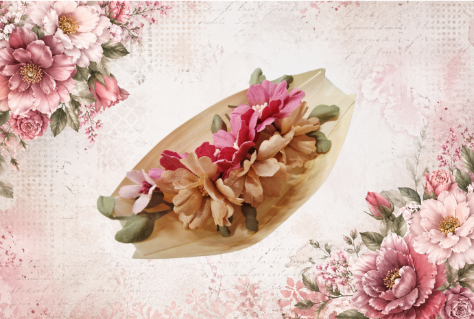 Blush Garden Romance - stoff blomster