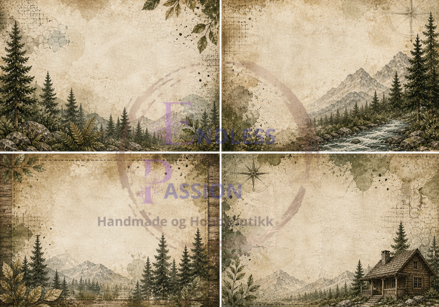 Nordic Nature sett - A4 ark