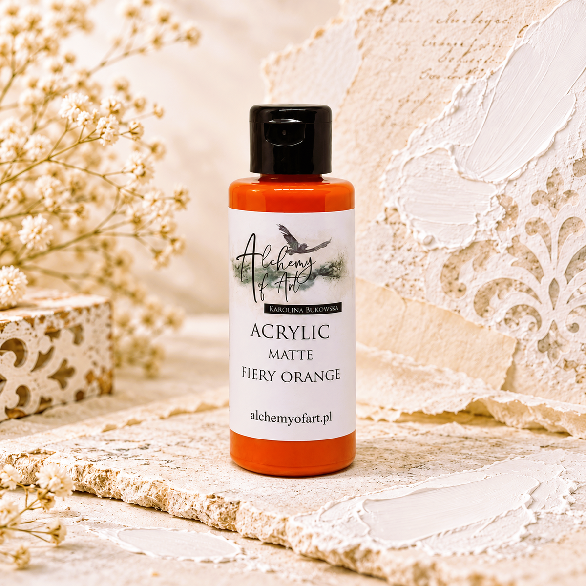 Alchemy of Art – Matt akrylmaling Fiery Orange 60ml