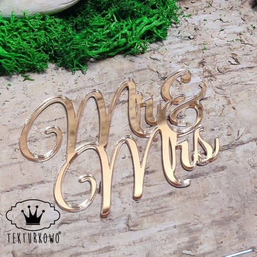 Chipboard - Innskripsjon Mr&Mrs - pleksi