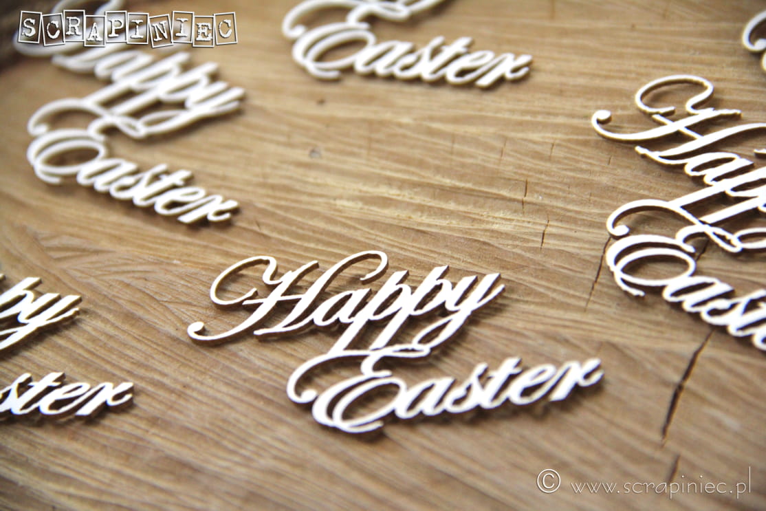 Chipboard - Innskripsjon - Happy Easter