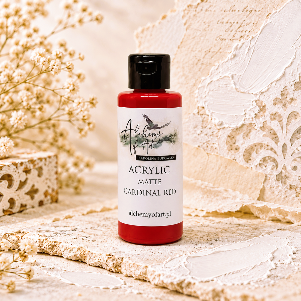 Alchemy of Art – Matt akrylmaling Cardinal Red 60ml