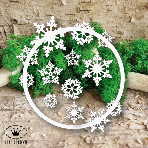 Chipboard - Ramme med snøfnugg