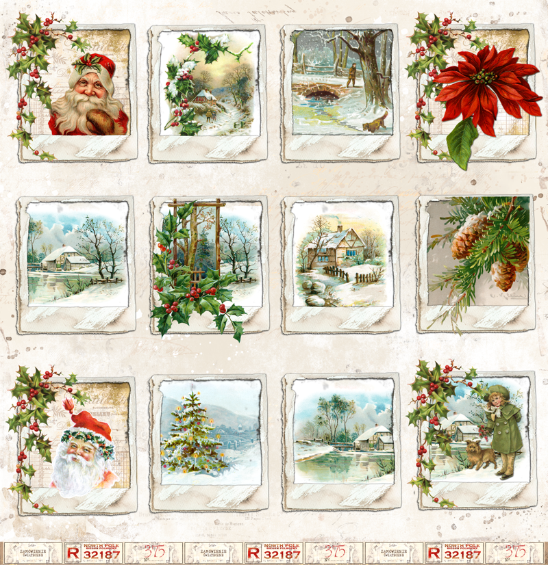 UHK-gallery - Art Journal Christmas 2 - 12x12" - Holly - klippeark