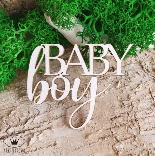 Chipboard - Innskripsjon - Baby boy