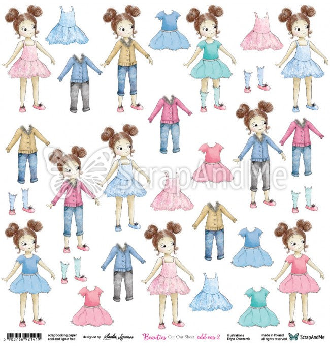 ScrapAndMe - Beauties 2 12x12" - klippeark