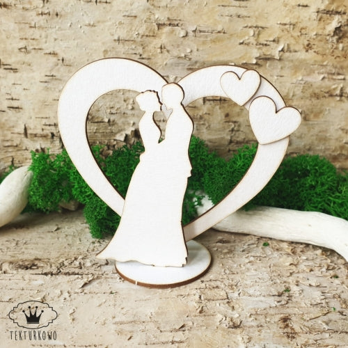 Chipboard - Brudepar med hjerte 02