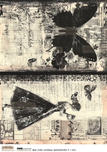 Utklippsark A4 - Junk Journal background 11