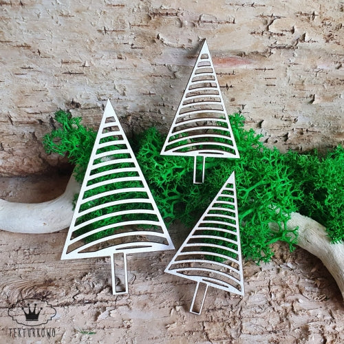 Chipboard - Juletre 3stk