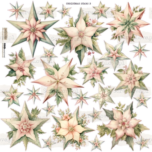Scraplove - Christmas stars 2 - klistermerker