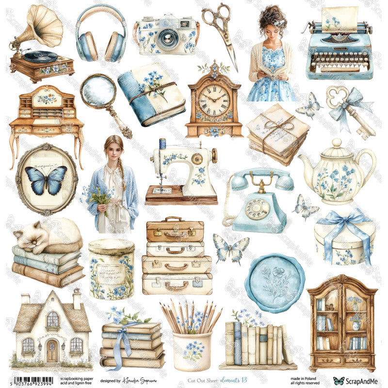 Scrapandme - Lovely Day 12x12" - elements 13