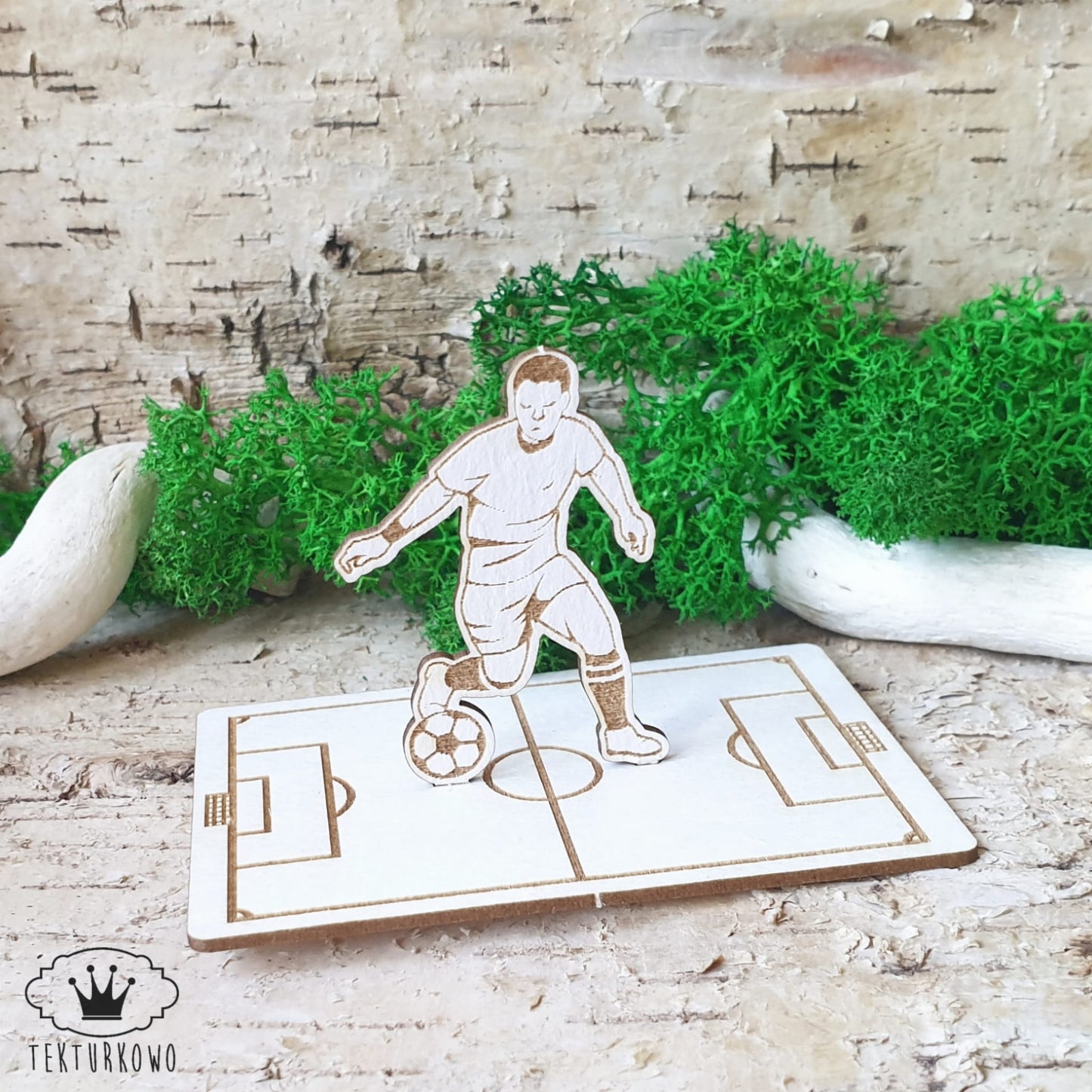 Chipboard - Fotballbane med spiller