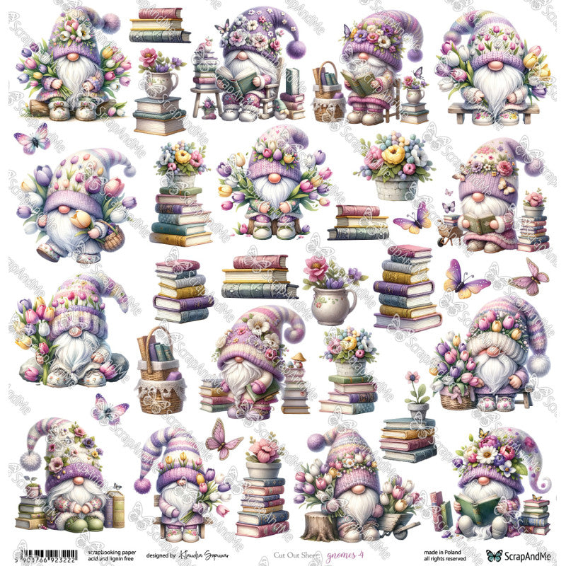 Scrapandme . Sunday Morning - 12x12" - klippeark gnomes 4