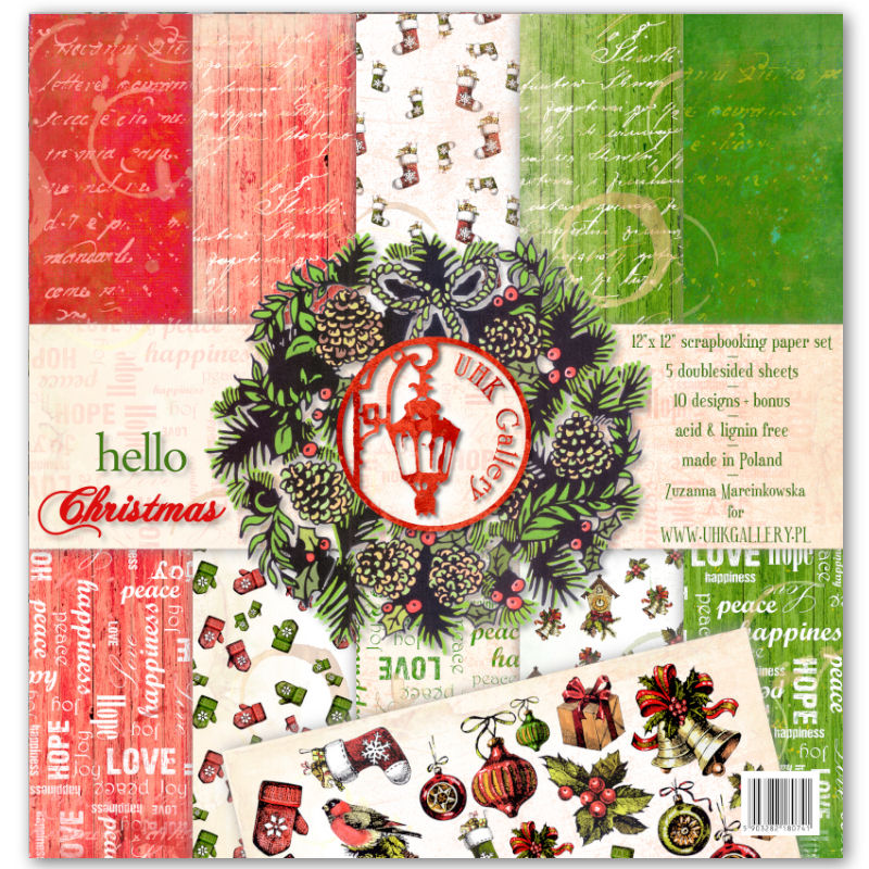 UHK GALLERY - Hello Christmas 12X12"